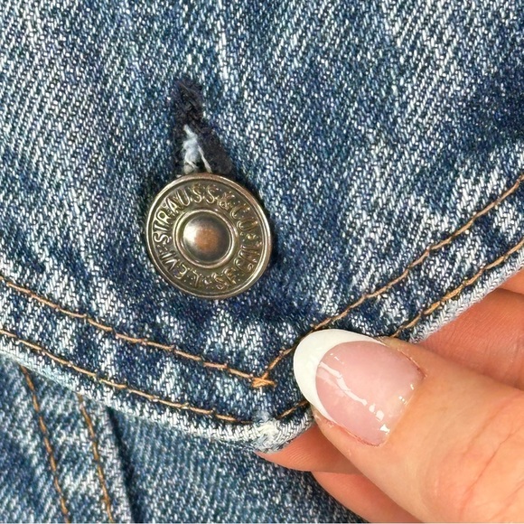 Levi’s vintage 70s/80s denim vest made in the USA large - Picture 3 of 10